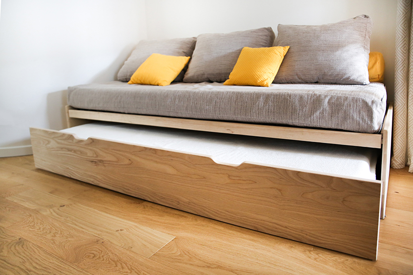 Lit gigogne banquette 90x190 TYKO : Un lit en bois écologique